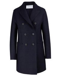 Harris Wharf London Manteau court en laine pressée - Bleu