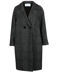 Harris Wharf London Manteau prince-de-galles - Noir