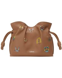 Loewe - Mini Flamenco Clutch Cats En Cuir De Veau Nappa - Lyst