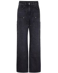 Givenchy - Wide-leg Jeans With Patches - Lyst