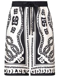 Dolce & Gabbana - Silk Twill Shorts - Lyst