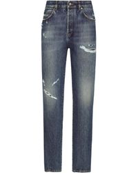 Dolce & Gabbana - Denim-Jeans mit Rissen - Lyst