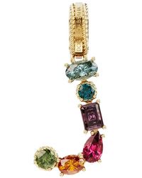 Dolce & Gabbana - Rainbow Alphabet J 18 Kt Yellow Gold Charm With Multicolor Fine Gems - Lyst