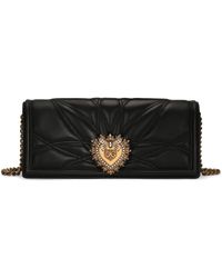 Dolce & Gabbana - Baguette-Tasche Devotion aus gestepptem Nappaleder - Lyst