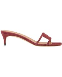 BY FAR Virgo Suede Heeled Mules - Multicolour