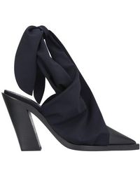 Burberry Tillington Heeled Leather Mules - Black