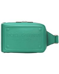 Dolce & Gabbana - Calfskin Belt Bag With Raised Logo - Lyst