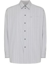 Off-White c/o Virgil Abloh - Ow Popl Stripe Alloy Shirt - Lyst