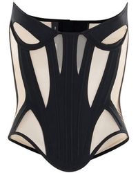Black Mugler Corset in Black_nude_01 Womens Clothing Lingerie Corsets and bustier tops 