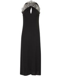 Givenchy - Crepe Dress With Lace - Lyst