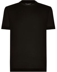 Dolce & Gabbana - T-shirt à manches courtes en soie - Lyst