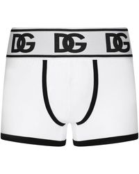 Dolce & Gabbana - Two-way Stretch Jersey Boxers With Dg Logo - Lyst