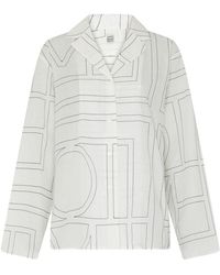 TOTEME - Pyjama-Oberteil Aus Baumwolle Monogram - Lyst