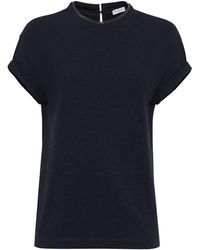 Brunello Cucinelli - T-shirt en jersey de coton avec effet superposition - Lyst