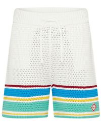 Casablancabrand - Crochet Effect Tennis Shorts - Lyst