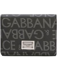 Dolce & Gabbana - Geldbörse French Flap aus beschichtetem Jacquard - Lyst