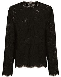 Dolce & Gabbana - Single-Breasted Lace Jacket - Lyst