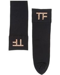 Tom Ford Baumwollsocken mit Logo - Schwarz