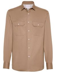 Brunello Cucinelli - Shirt With Chest Pockets - Lyst