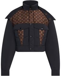 Louis Vuitton - Wattierte Jacke mit Monogram-Akzenten - Lyst