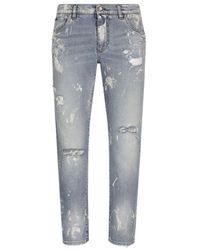 Dolce & Gabbana - Slim-fit Stretch Denim Jeans - Lyst