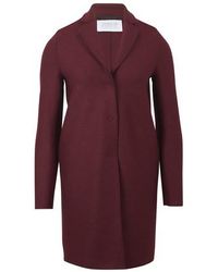 Harris Wharf London Manteau Cocoon en laine pressée - Rouge