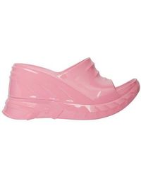 Givenchy Marshmallow Rubber Wedge Slide Sandals in Black | Lyst