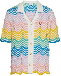Casablancabrand - Gradient Wave Knit Shirt - Lyst