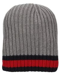 gucci web trim beanie hat