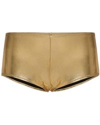 Dolce & Gabbana - Foiled Jersey Low-rise Panties - Lyst