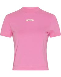 Jacquemus - T-shirt 'le t-shirt gros grain' rose - Lyst