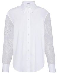 Brunello Cucinelli Hemd aus Stretch-Popeline - Weiß