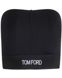 Tom Ford Logo-underband Bandeau Bra in Black Womens Clothing Lingerie Bras 