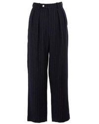 Roseanna Andrea Linen And Wool Pants - Blue