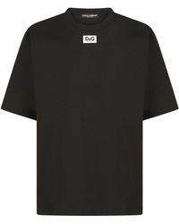 Dolce & Gabbana - Cotton T-Shirt With D&G Patch - Lyst
