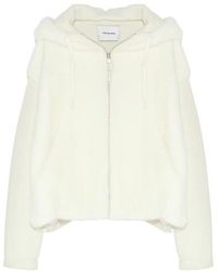 Yves Salomon - Hooded Knit Jacket With Mink - Lyst