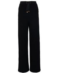 Balmain Bootcut-Hose in Schwarz Damen Bekleidung Hosen und Chinos Hose mit gerader Passform 