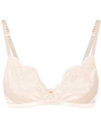 Dolce & Gabbana - Soft-Cup Satin Bra With Lace Detailing - Lyst