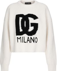 Dolce & Gabbana - Pull à bords-côtes en laine - Lyst