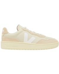 Veja - V-90 Leather Low Top Sneakers - Lyst