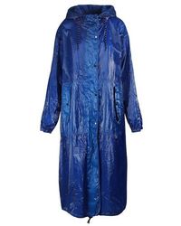 Dries Van Noten Bright Oversized Parka - Blue