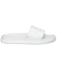 Fendi Rubber Slides - White