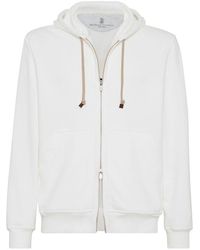 Brunello Cucinelli - French Terry Zip-up Hoodie - Lyst