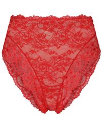 Dolce & Gabbana - High-Waisted Chantilly Lace Panties - Lyst