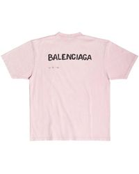 Balenciaga - Hand Drawn T-shirt Large Fit - Lyst