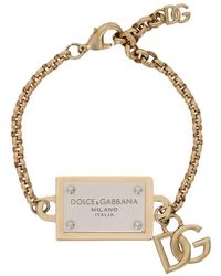 Dolce & Gabbana - Bracelet With Dg And Logo Tag - Lyst