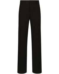 Dolce & Gabbana - Stretch Wool Straight-Leg Pants - Lyst