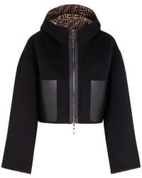 Fendi - Reversible Ff Motif Hooded Jacket - Lyst