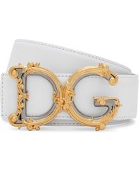 Dolce & Gabbana - Ceinture en cuir avec logo DG baroque - Lyst