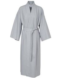 Harris Wharf London Manteau Kimono en laine pressée - Gris